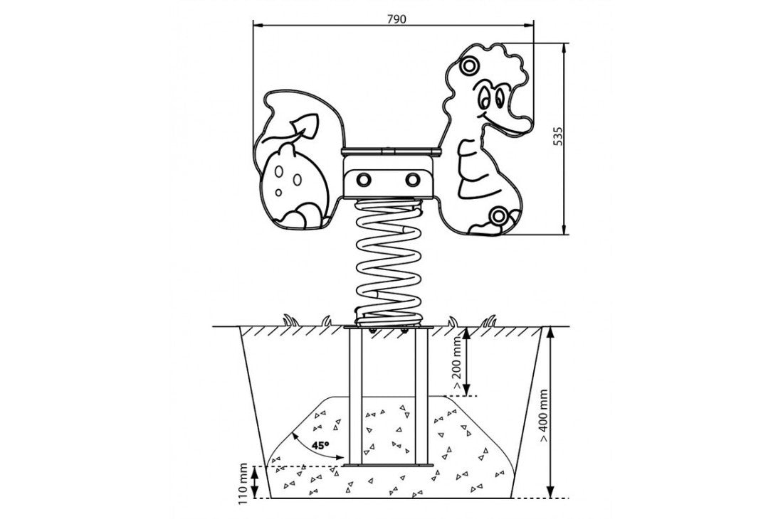 Green Dragon Spring Rocker - In Ground Anchor