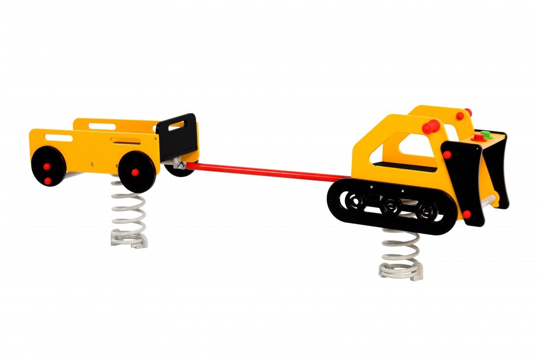 Bulldozer and Trailer Spring Rocker Set - In Ground Anchors