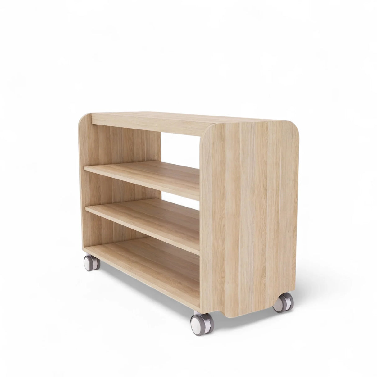 Maple Laminate Open Shelving Unit 3 Shelf 105cmW x 45.5cmD x 80cmH
