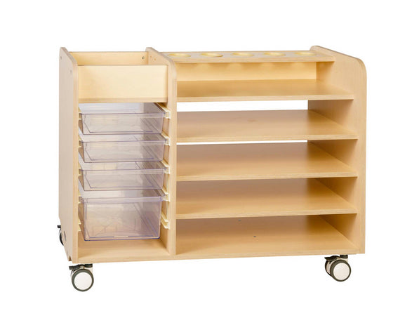 Maple Laminate Craft Trolley 105cmW x 45.5cmD x 78cmH