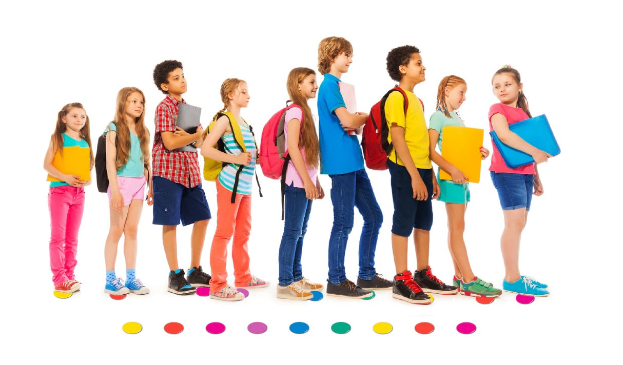 Multicolour Hook and Loop Placement Markers 14cm Diam x 30pcs