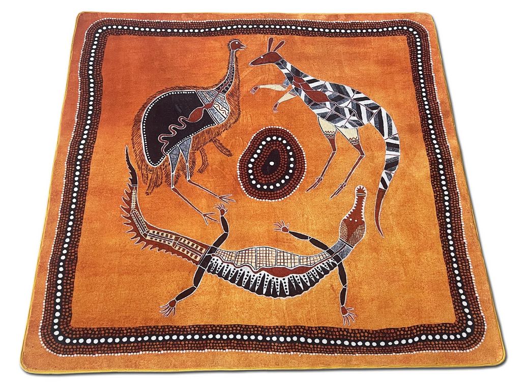 Animals Around the Billabong Carpet 2m x 2m