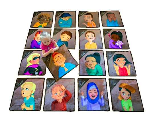 Feelings and Emotions Carpet Squares Set of 16