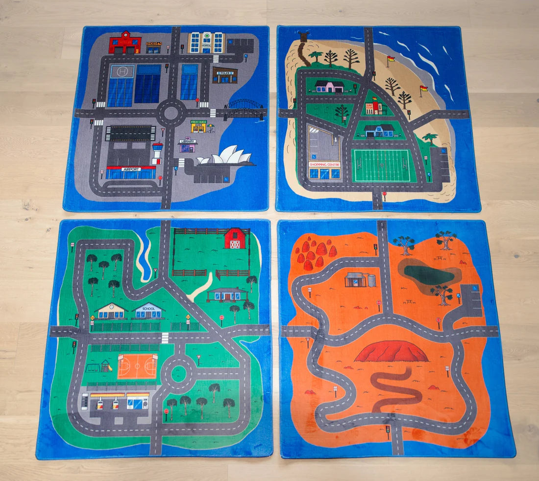 Australian Road Mats – Set of 4 - Play & Learn