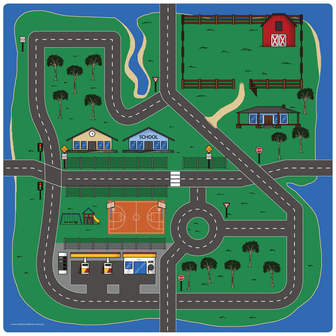 Australian Road Mats – Set of 4 - Play & Learn