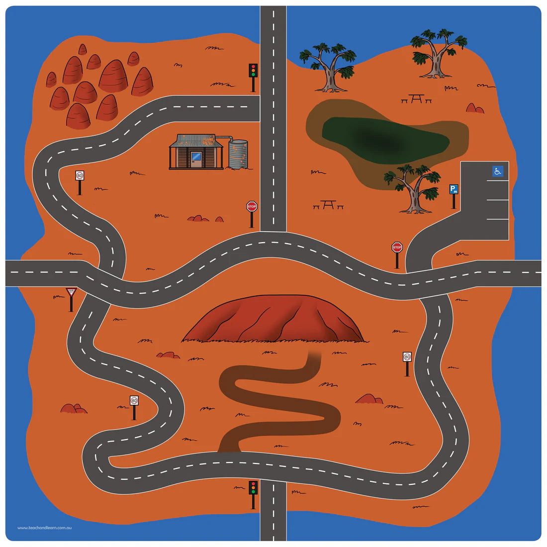 Australian Road Mats – Set of 4 - Play & Learn