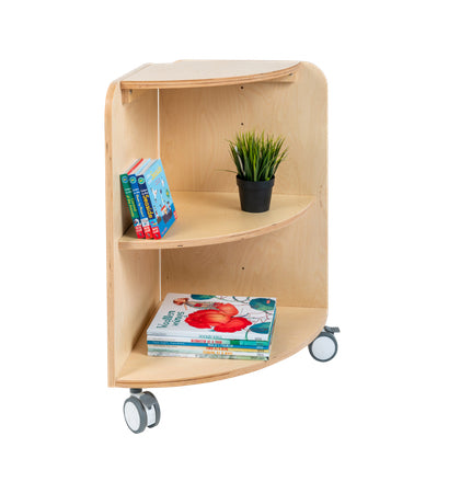 Maple Laminate Corner Shelving Unit 2 Shelf 47.5cmW x 47.5cmD x 80cmH