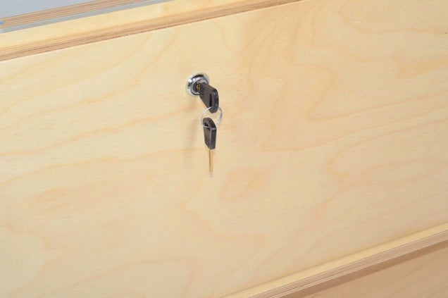 Maple Laminate Lockable Display Unit