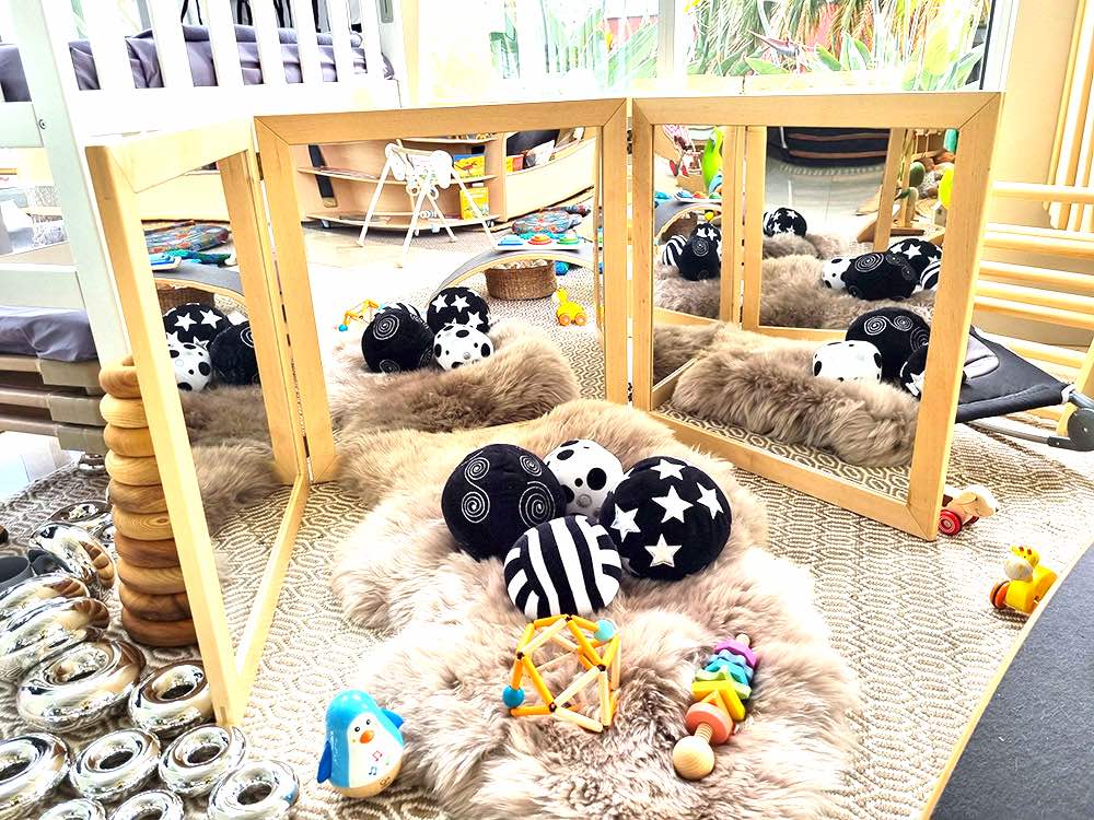 Birch Large Triple Floor Mirrors