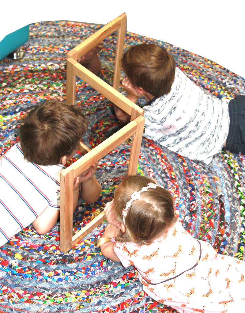 Solid Birch Table Top Triple Mirrors