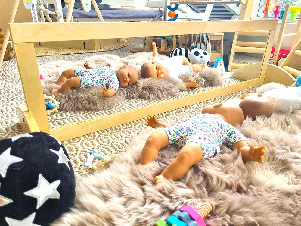 Solid Birch Ply Horizontal Double-Sided Floor Mirror 120cmW