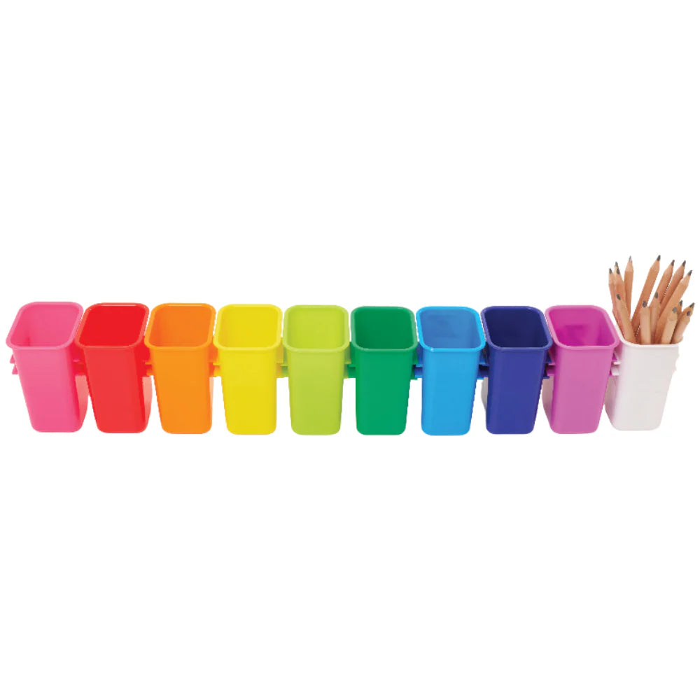 Colourful Connecting Storage Tubs - Set of 10
