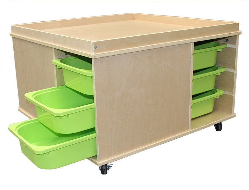 Mobile Playtable With 4 Sided Storage
