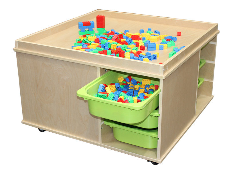 Mobile Playtable With 4 Sided Storage