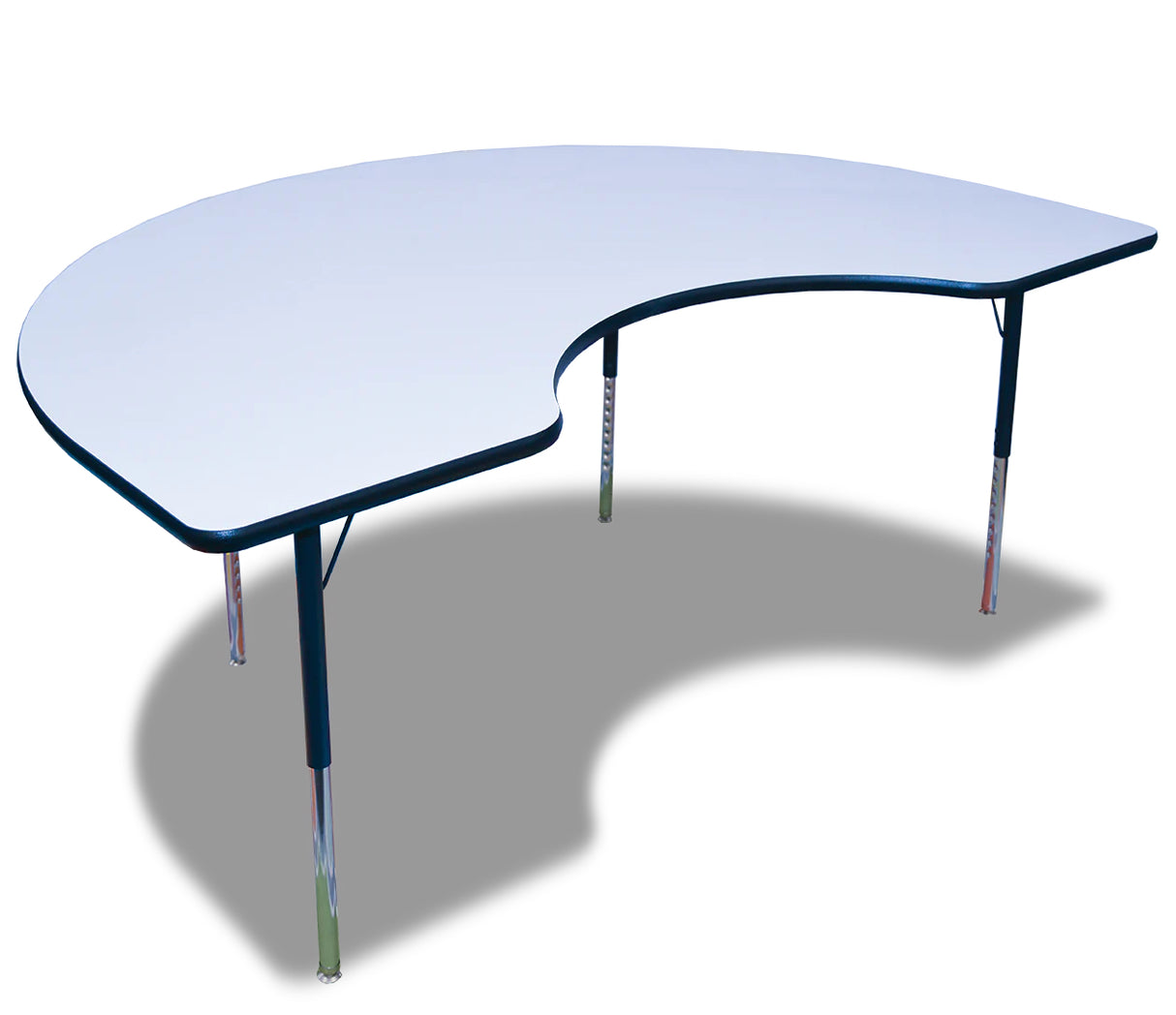 Students Adjustable Height Group Laminated Table Whiteboard Top 180cm x 118cm