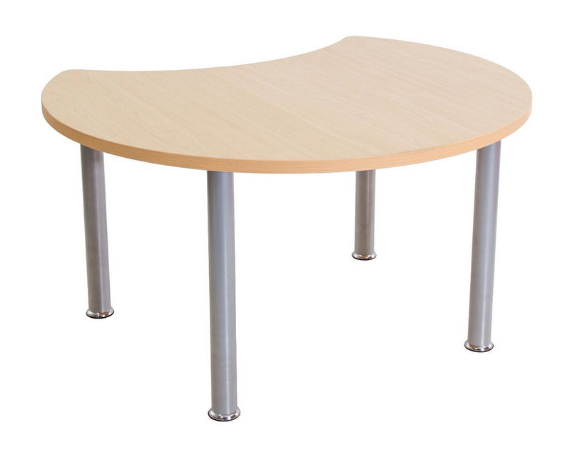 Students 3/4 Circle Laminated Table Birch 105cm Diameter x 61cmH