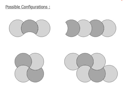 Students 3/4 Circle Laminated Table Birch 105cm Diameter x 67cmH