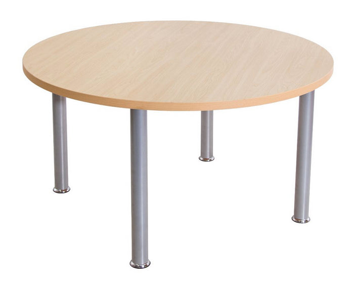 Students Round Laminated Table Birch 105cm Diameter x 67cmH