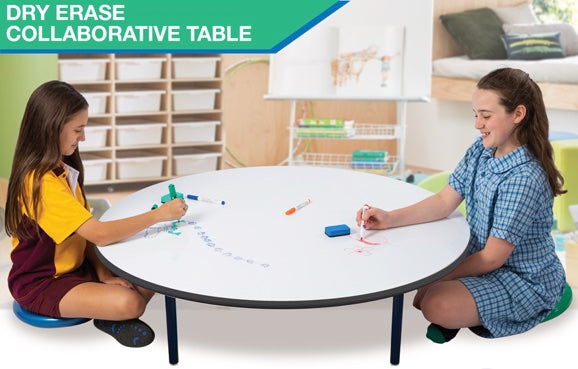 Round Collaborative Whiteboard Table