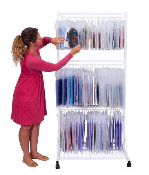 Mobile 3 Tier Book Hanger Rack