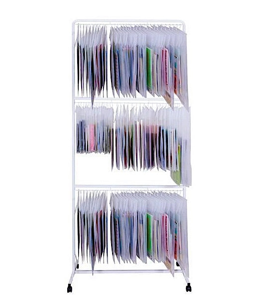 Mobile 3 Tier Book Hanger Rack