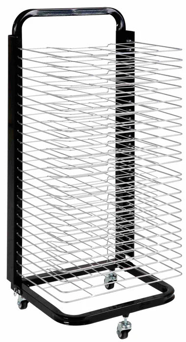 Small Mobile Art Drying Rack 25 Shelves