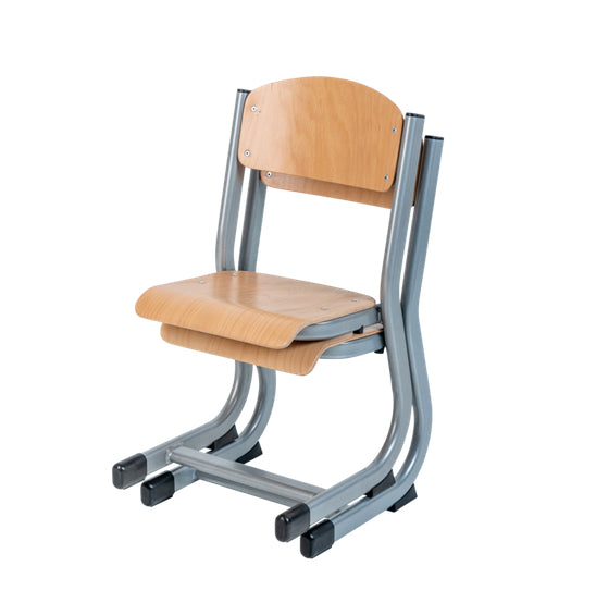 Steel and Timber Munich Stacking Chair 45cm