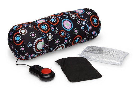 Senseez FLOWERS Vibrating Bolster Cushion With Weighted Pack and Hot/Cold Pack