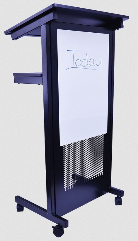 Mobile Lectern with Removable Magnetic Whiteboard