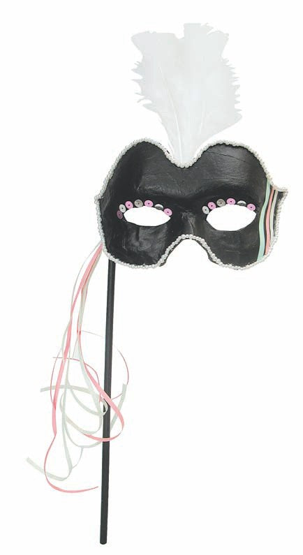Papier Mache Eye Mask on Stick