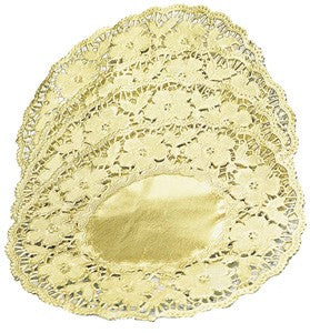 Metallic Doylies 50pcs Gold