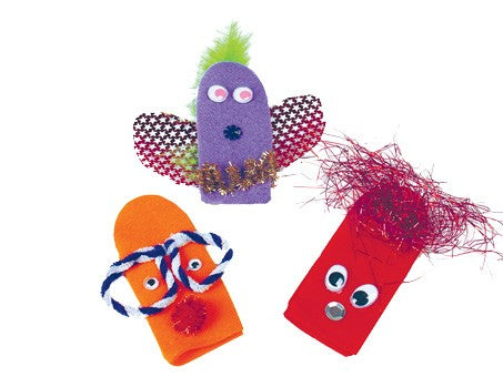 Blank Felt Finger Puppets 30pcs