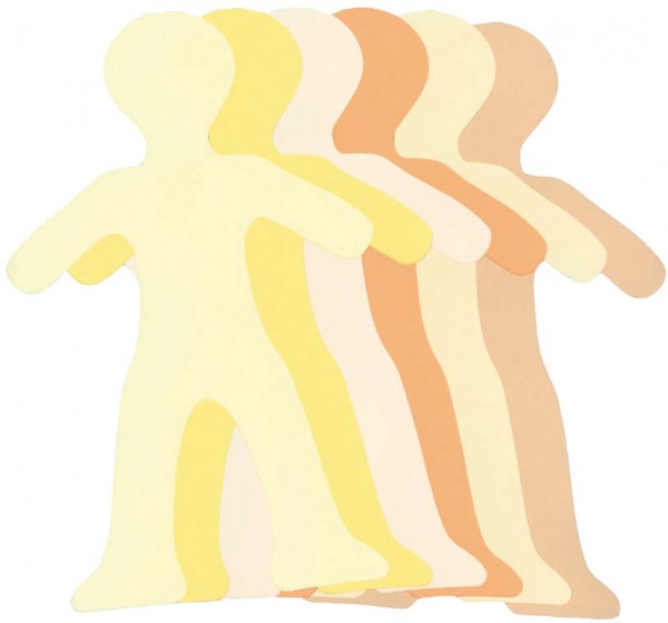 Paper People Assorted Skin Colours 50pcs
