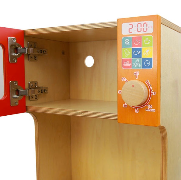 Bright Toy Kitchen Cupboard with Microwave