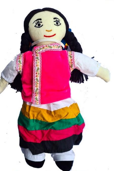 Romanian Girl Fabric Doll 43cmH