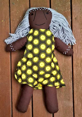 Aboriginal 45cmH Fabric Dolls Set of 4