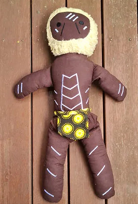 Aboriginal 45cmH Fabric Dolls Set of 4