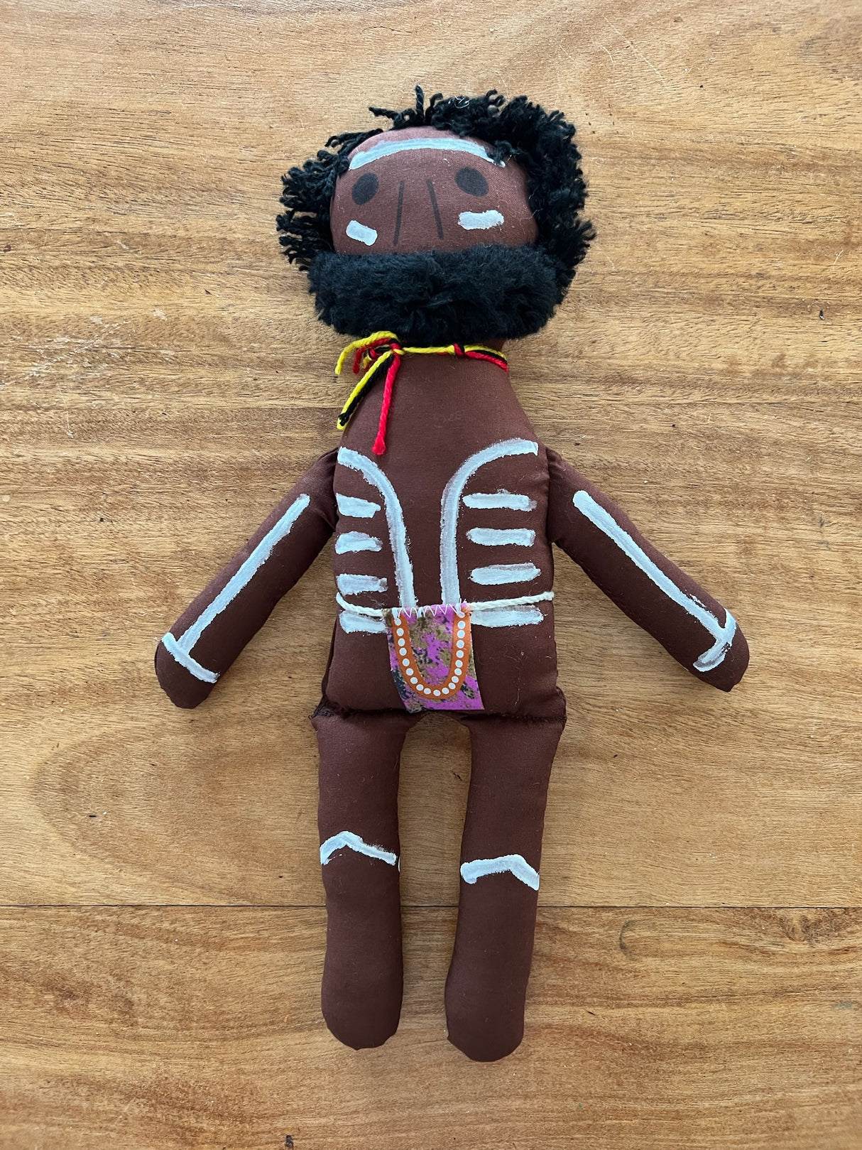 Aboriginal Warrior Doll – 36cm Handcrafted Fabric Doll