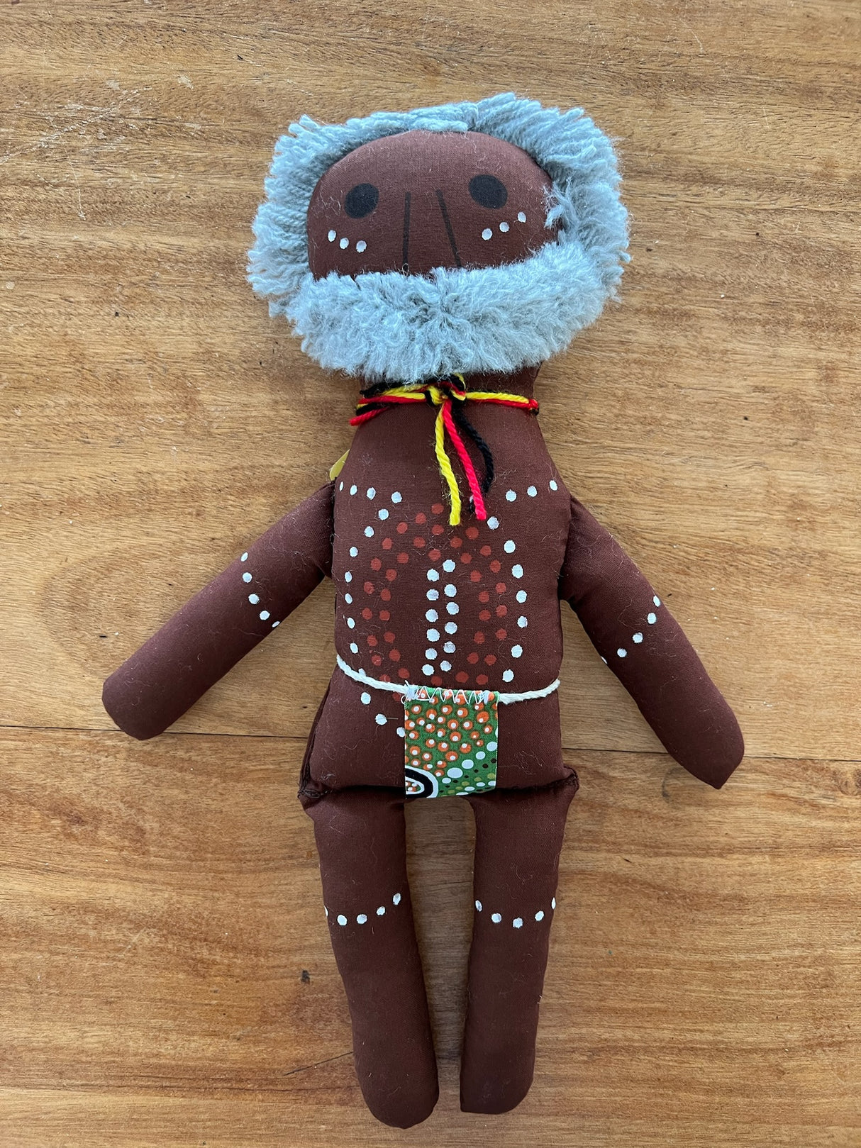 Aboriginal Elder/Uncle Doll – 36cm Handcrafted Fabric Doll