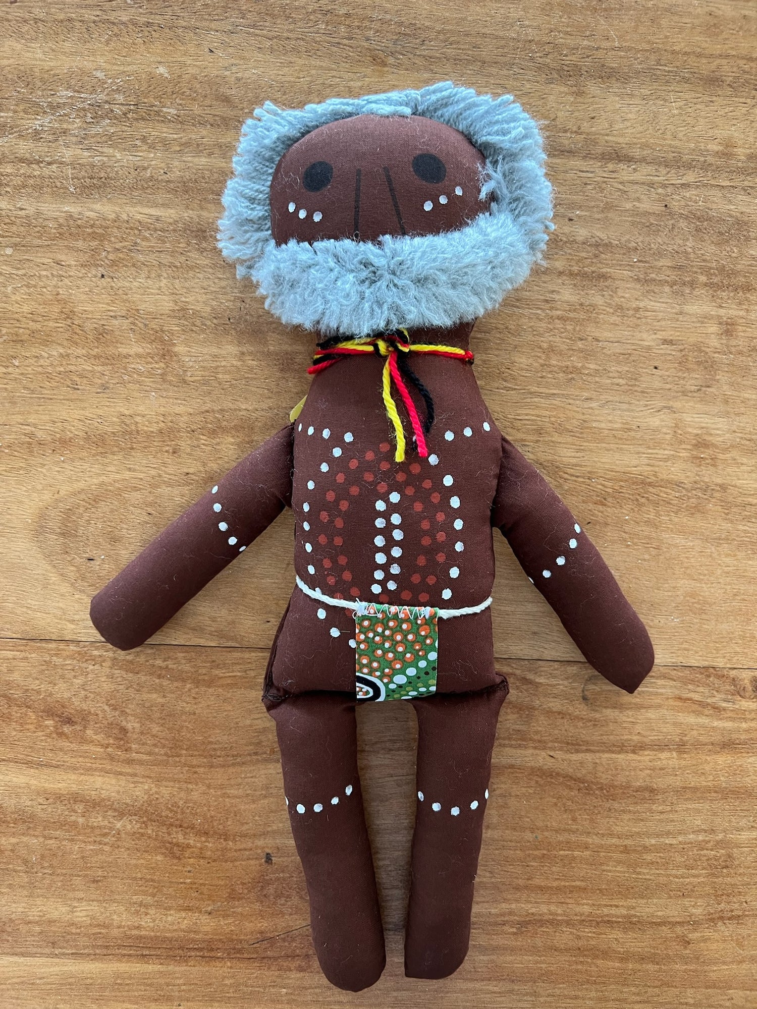 Aboriginal Elder/Uncle Doll – 36cm Handcrafted Fabric Doll