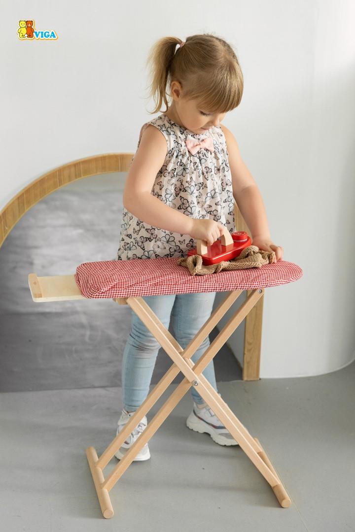 Air Dryer, Ironing Board & Iron Set – Wooden Role Play Toys