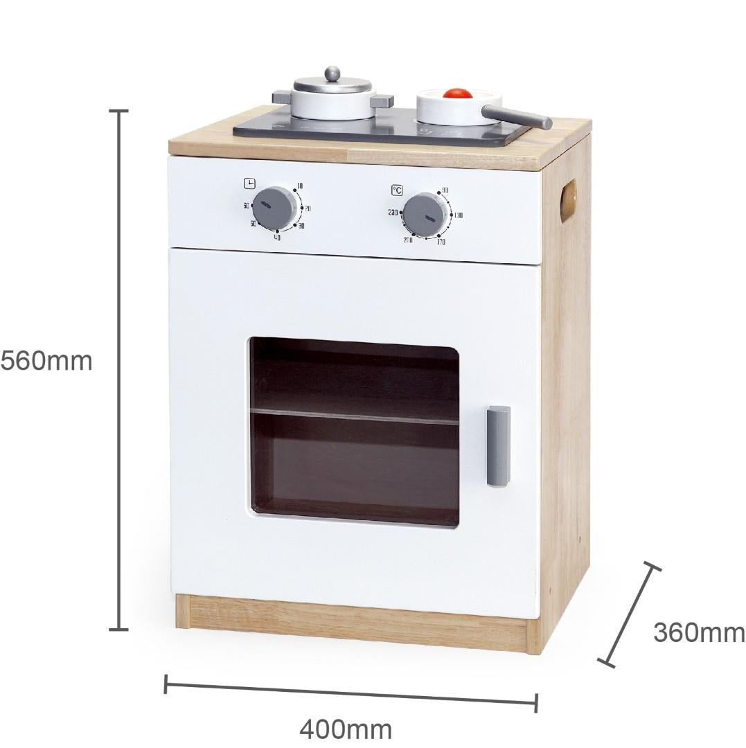 Solid Timber Stove and Oven White Series With Rack, Utensils and Cookware