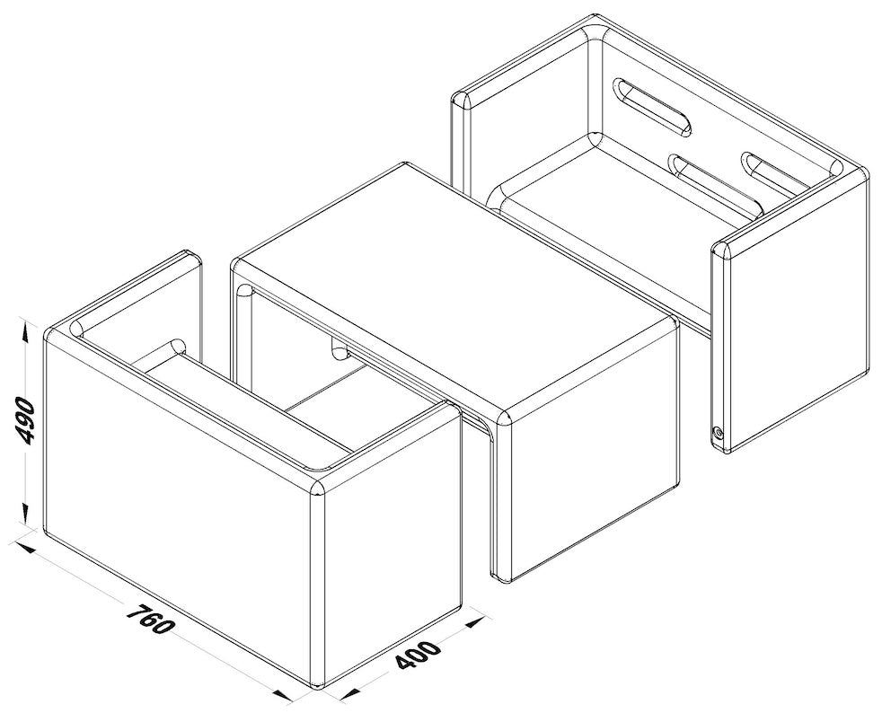 Gigantos 3-in-1 Seat Table