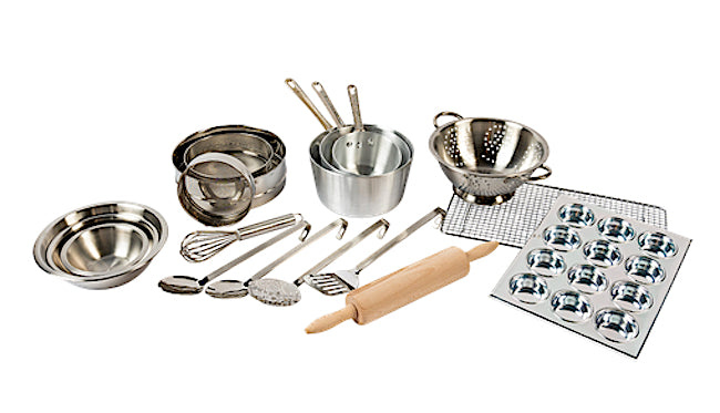 Stainless Steel Real Cookware and Utensils Set 18pcs