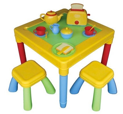 Table With Storage and 2 Stools