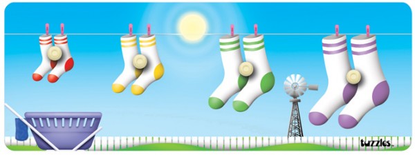 Knobbed Sock Sequence Puzzle 4pcs