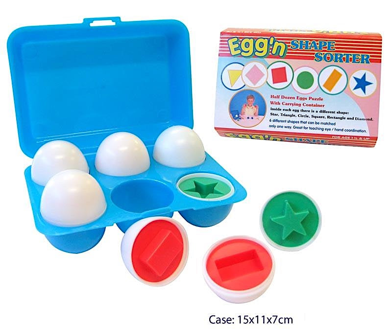 Shape Sorter Eggs in Carton