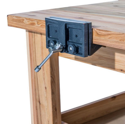 Outdoor Cypress Pine Carpentry Bench With 2 Vices