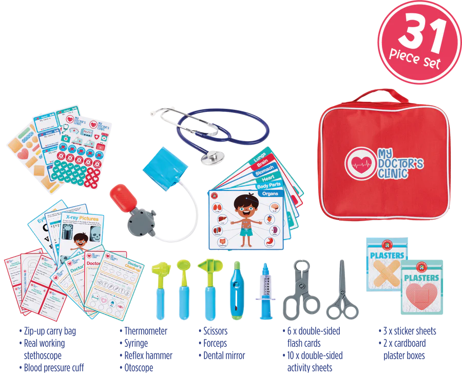 My First Doctor Set – 31 Piece Medical Role Play Kit