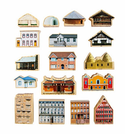 The House I Live In Wooden Playset 17pcs